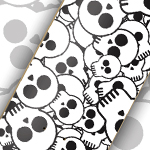 Skull Patterned Skate Deck